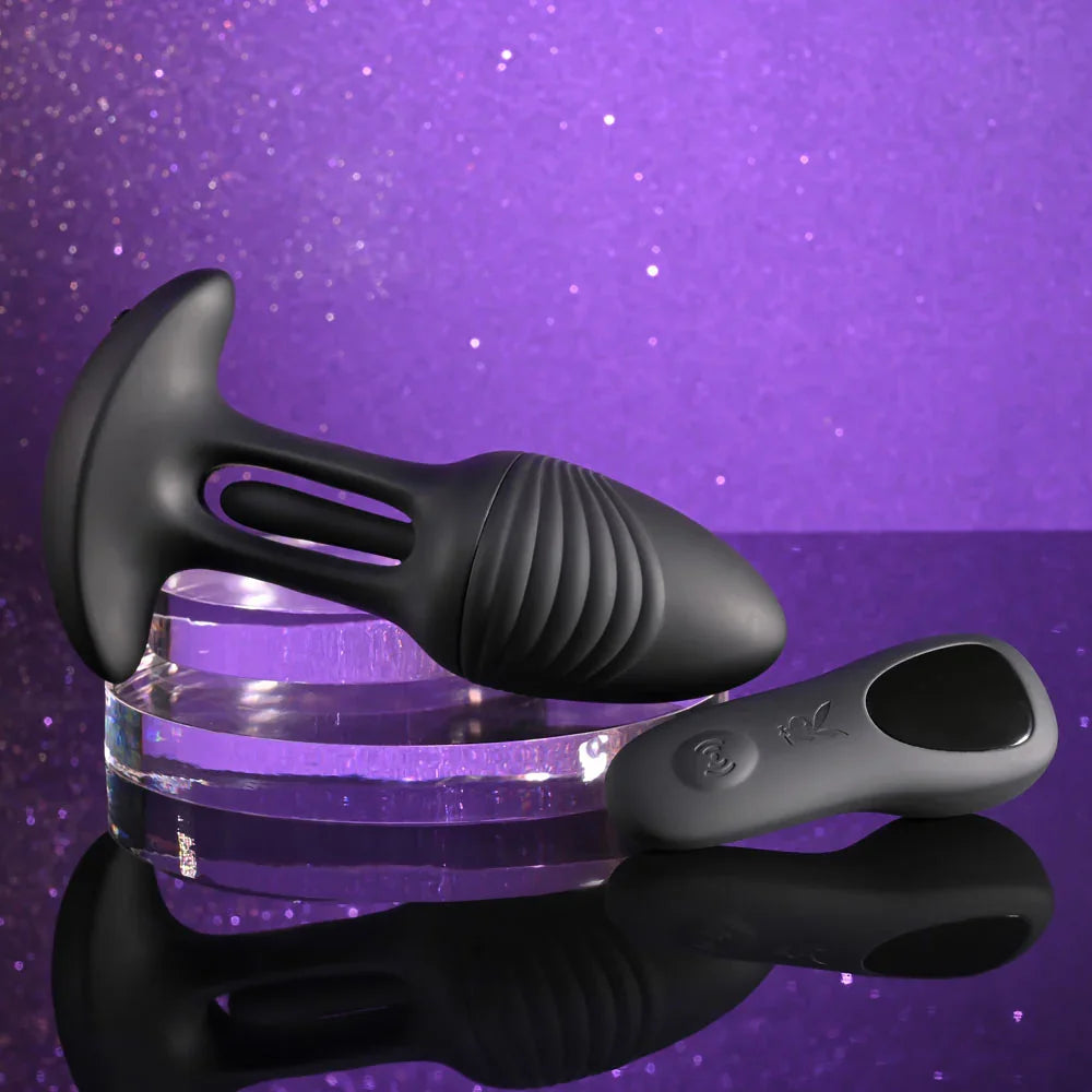 Playboy Pleasure RIM SHOT - 11.4 cm USB Rechargeable Vibrating Butt Plug - Take A Peek