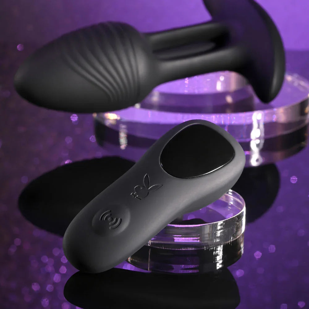 Playboy Pleasure RIM SHOT - 11.4 cm USB Rechargeable Vibrating Butt Plug - Take A Peek