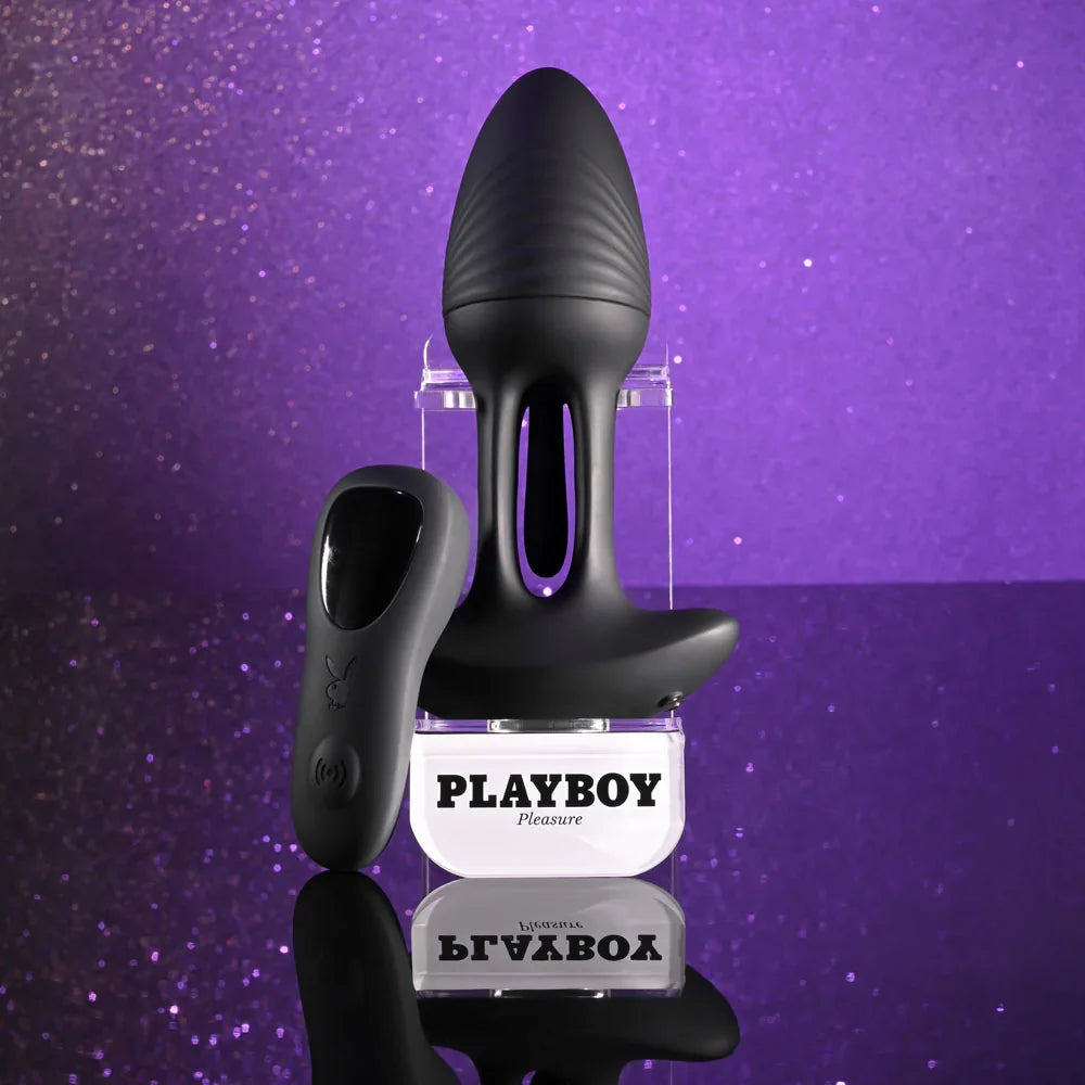 Playboy Pleasure RIM SHOT - 11.4 cm USB Rechargeable Vibrating Butt Plug - Take A Peek