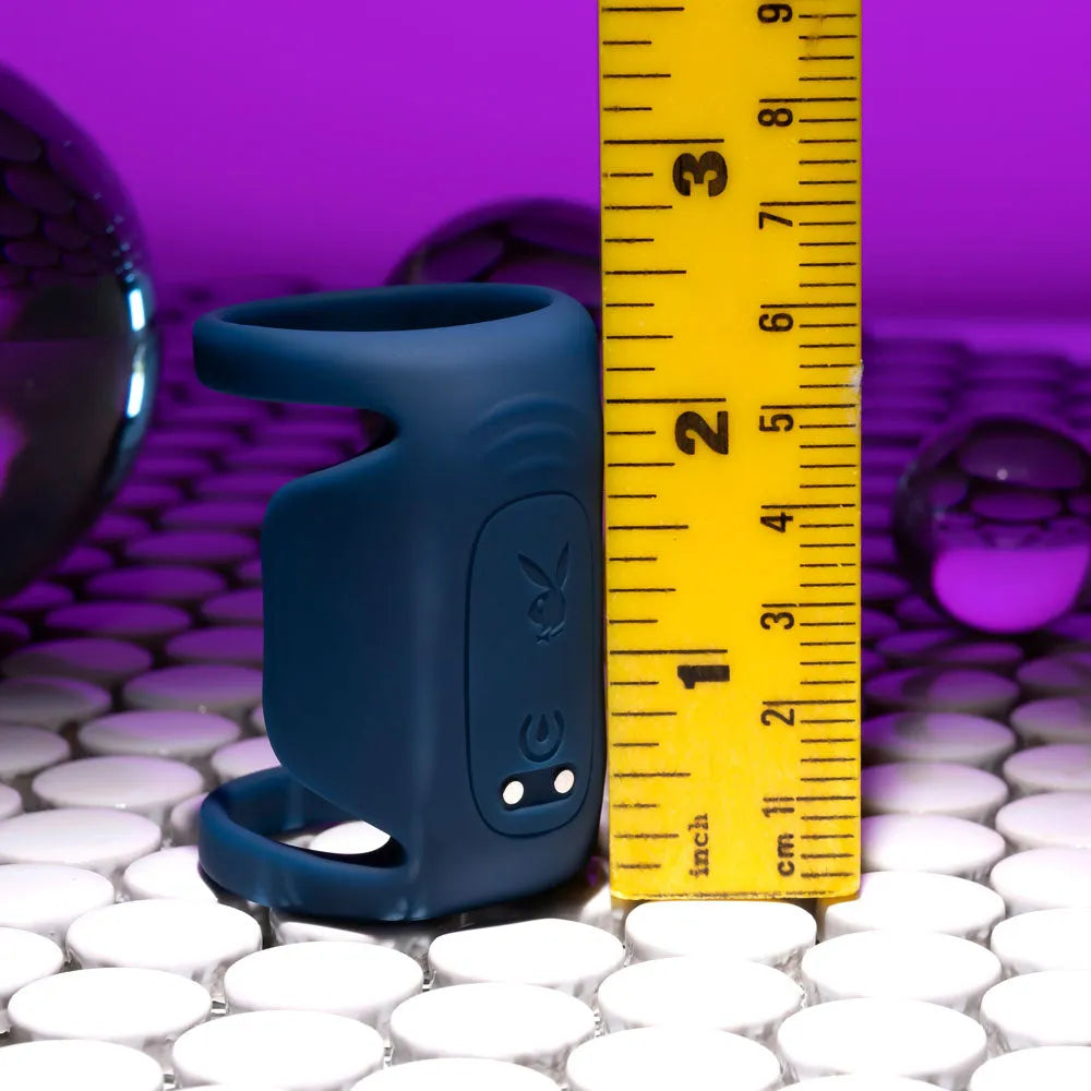 Playboy Pleasure JET PACK - Dark USB Rechargeable Vibrating Penis Harness - Take A Peek