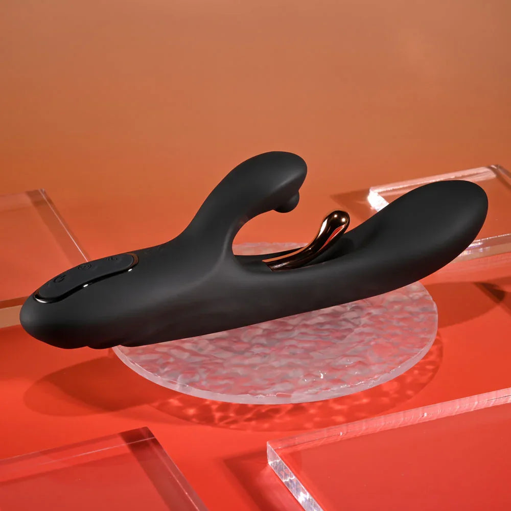 Playboy Pleasure AUREUS - 22.7 cm USB Rechargeable Rabbit Vibrator with Internal Flicker - Take A Peek