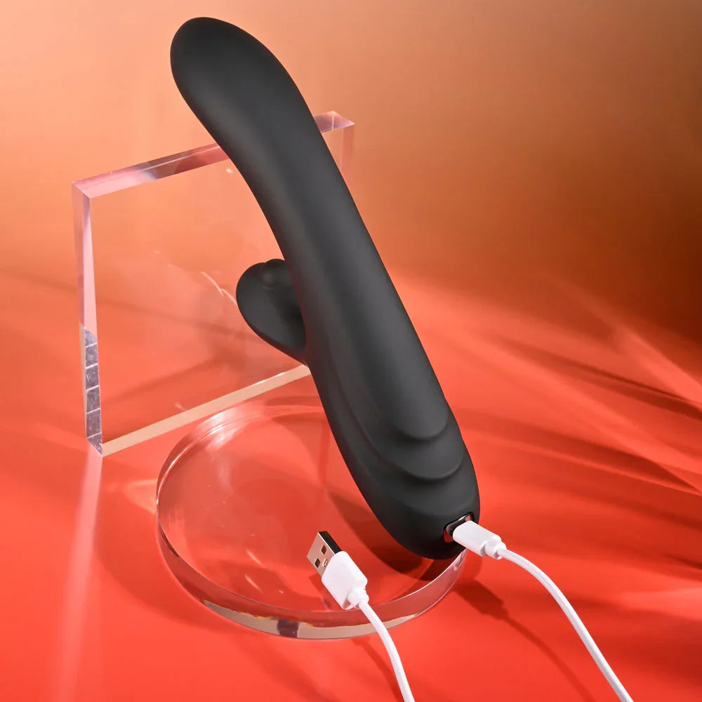 Playboy Pleasure AUREUS - 22.7 cm USB Rechargeable Rabbit Vibrator with Internal Flicker - Take A Peek