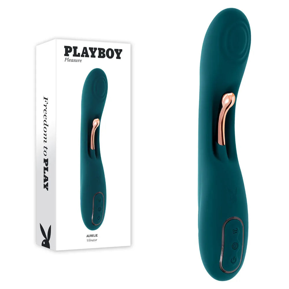 Playboy Pleasure AURELIE - 22.7 cm USB Rechargeable Vibrator with Internal Flicker - Take A Peek