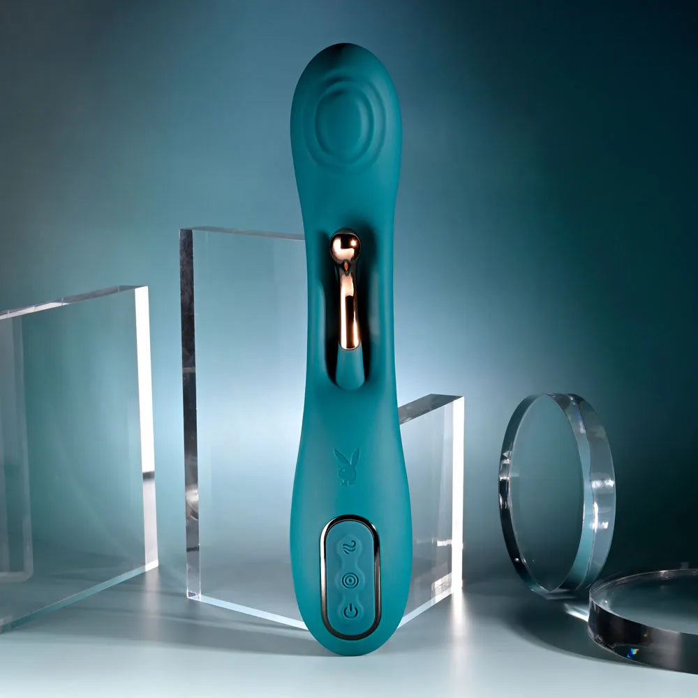 Playboy Pleasure AURELIE - 22.7 cm USB Rechargeable Vibrator with Internal Flicker - Take A Peek