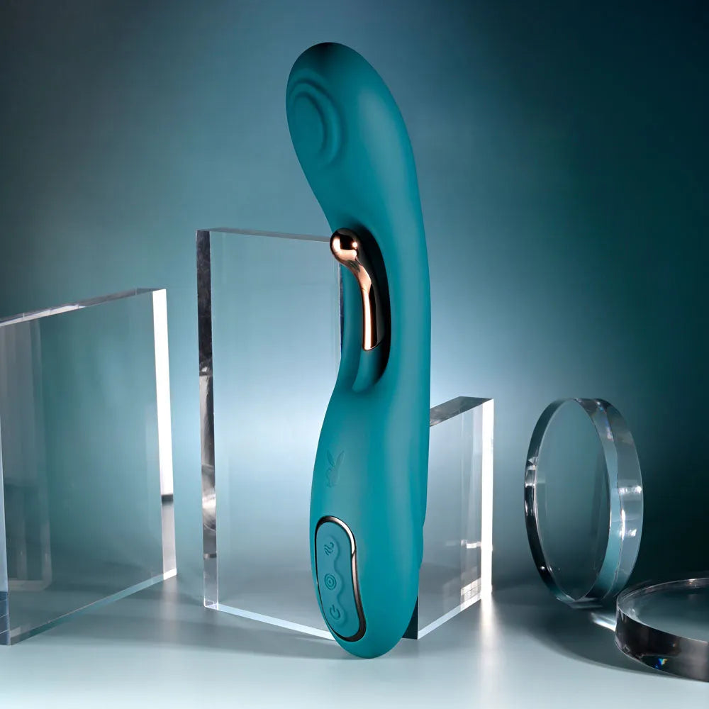 Playboy Pleasure AURELIE - 22.7 cm USB Rechargeable Vibrator with Internal Flicker - Take A Peek