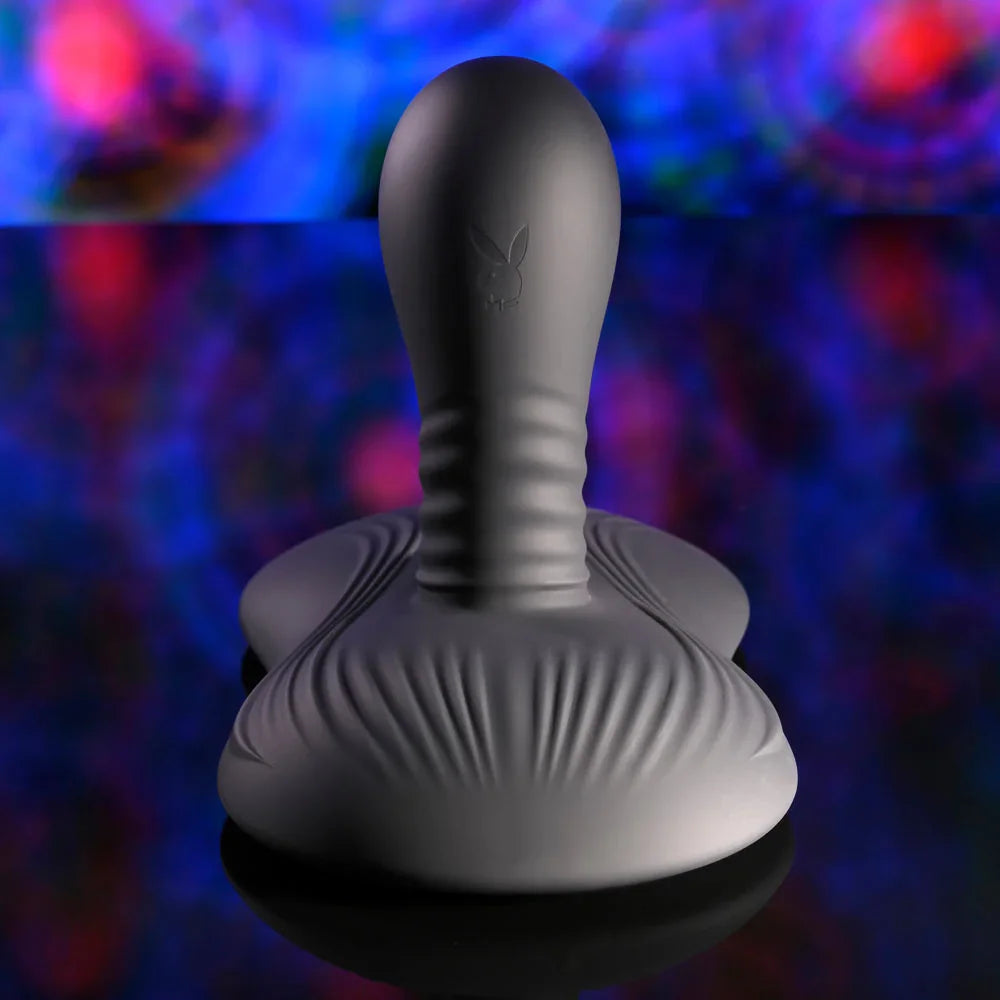 Playboy Pleasure SITTIN & SPINNIN - USB Rechargeable Spinning Vibrator & Grinder Pad with Remote - Take A Peek