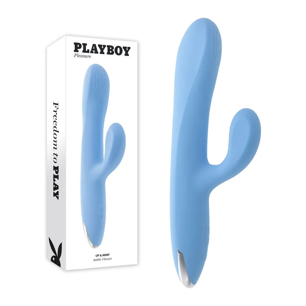 Playboy Pleasure UP AND AWAY - 26.7 cm USB Rechargeable Rabbit Vibrator - Take A Peek