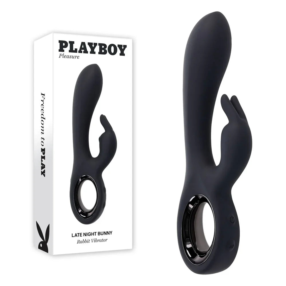 Playboy Pleasure LATE NIGHT BUNNY - 20 cm USB Rechargeable Rabbit Vibrator - Take A Peek