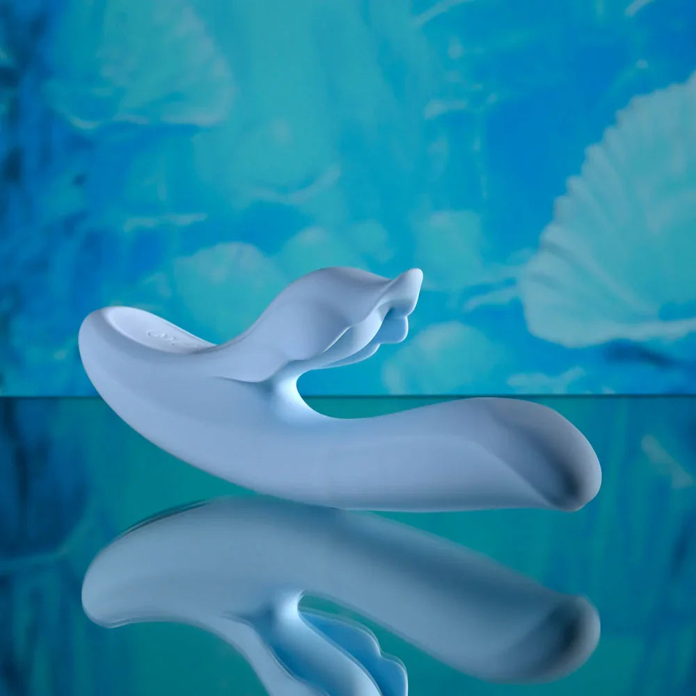 Playboy Pleasure IN BLOOM - 23.5 cm USB Rechargeable Thrusting Tapping & Heating Dual Vibrator - Take A Peek