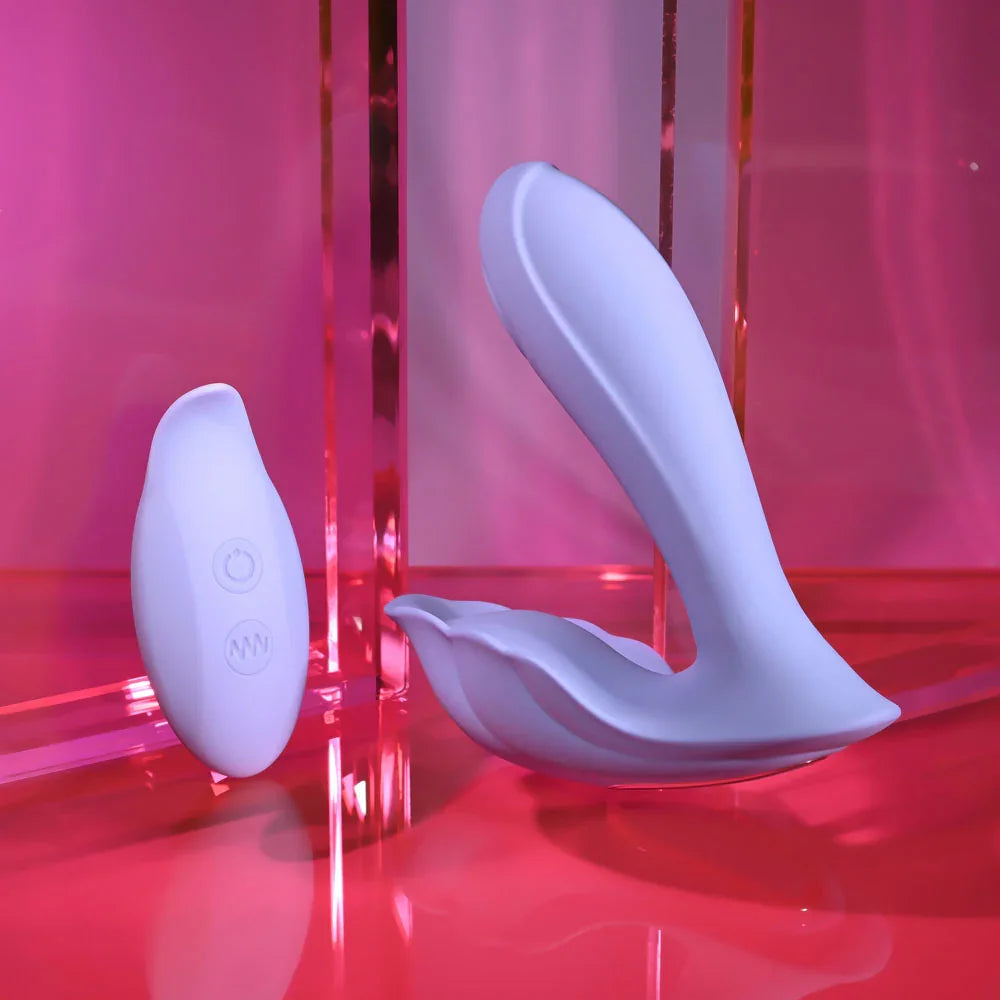 Playboy Pleasure LILAC FANTASY - 13.5 cm USB Rechargeable Tapping Vibrator with Remote - Take A Peek