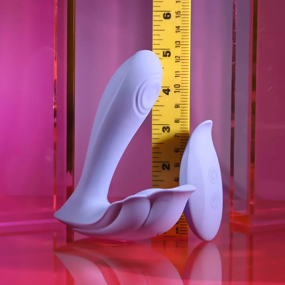 Playboy Pleasure LILAC FANTASY - 13.5 cm USB Rechargeable Tapping Vibrator with Remote - Take A Peek