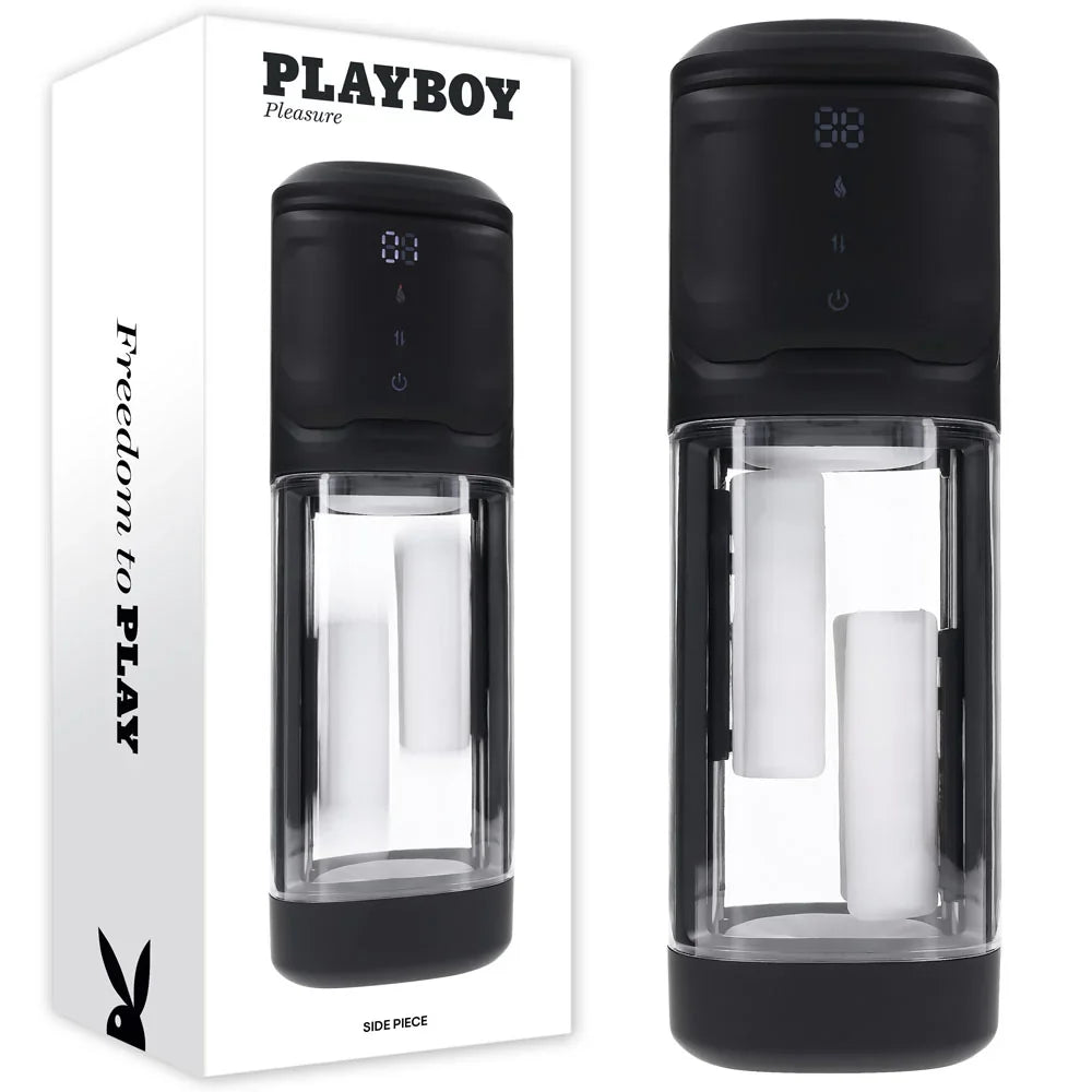 Playboy Pleasure SIDE PIECE - USB Rechargeable Warming Auto Stroker - Take A Peek