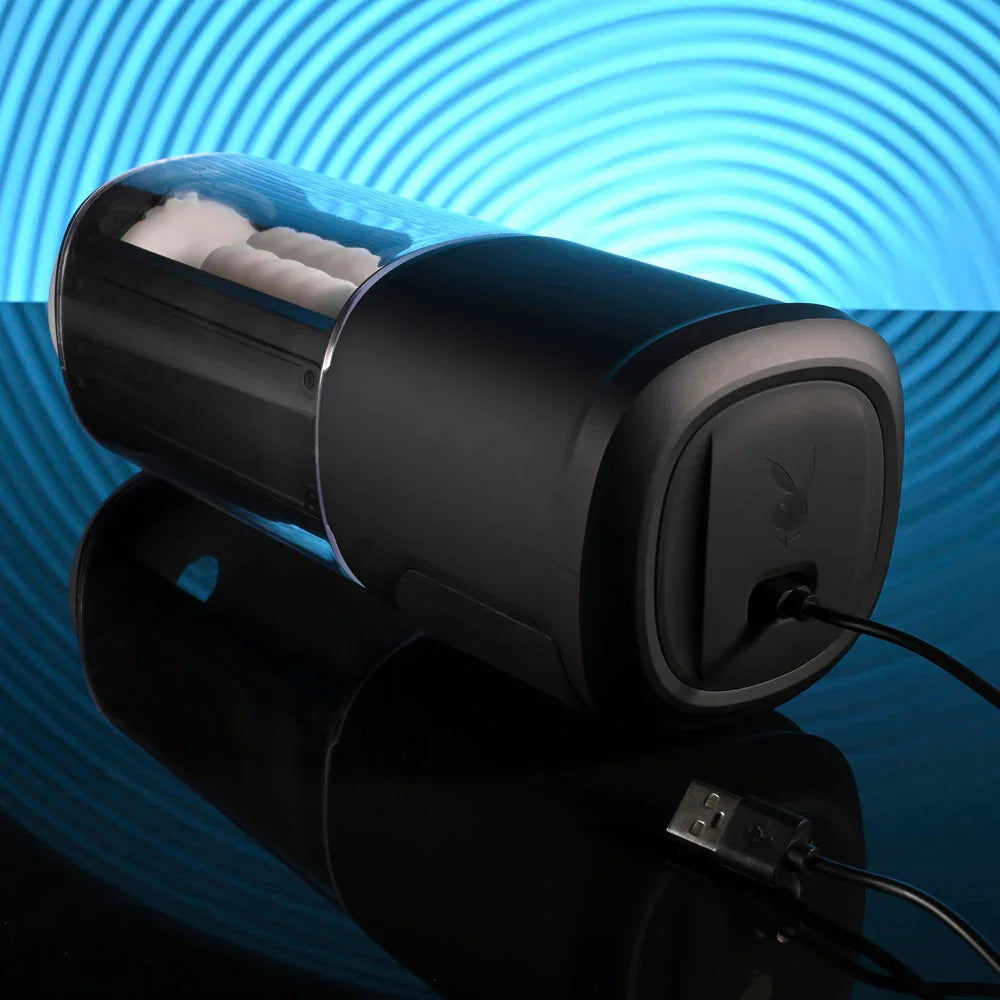 Playboy Pleasure SIDE PIECE - USB Rechargeable Warming Auto Stroker - Take A Peek