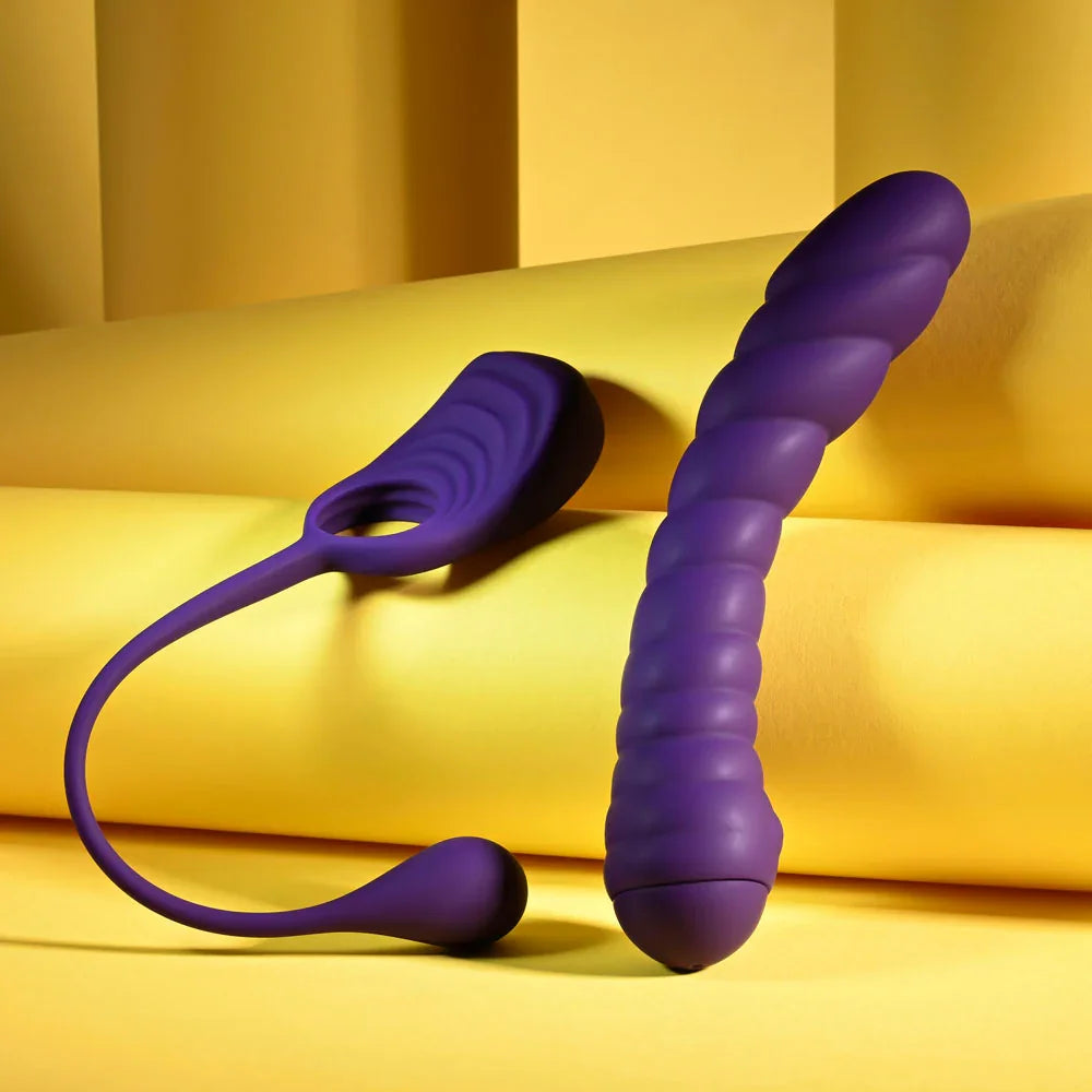 Playboy Pleasure TWISTED PLAYGROUND - USB Rechargeable Vibrator and Cock Ring Kit - Take A Peek