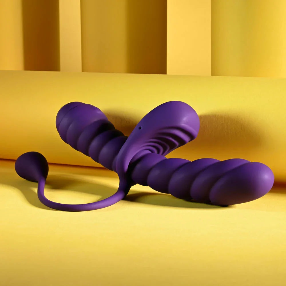 Playboy Pleasure TWISTED PLAYGROUND - USB Rechargeable Vibrator and Cock Ring Kit - Take A Peek