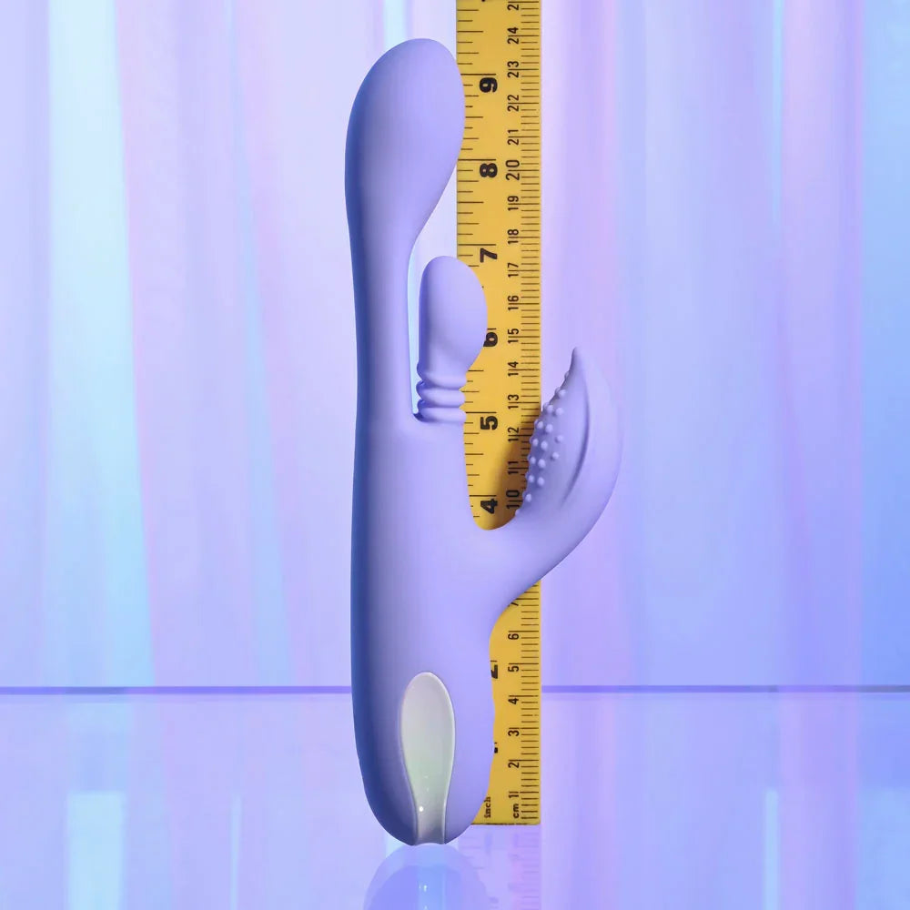 Playboy Pleasure NUBBIN RUBBIN - 24.1 cm USB Rechargeable Thrusting Rabbit Vibrator - Take A Peek