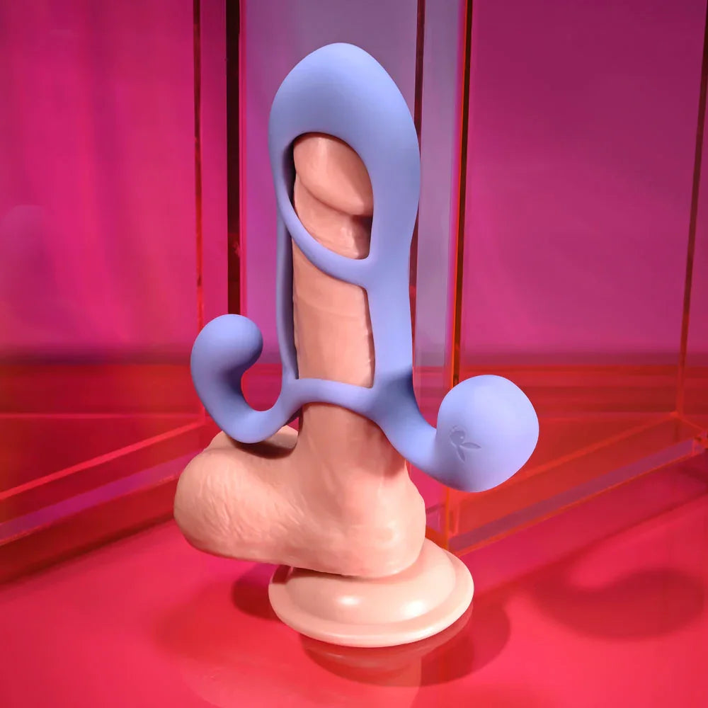 Playboy Pleasure FANTASY CAGE - USB Rechargeable Vibrating Penis Sleeve - Take A Peek