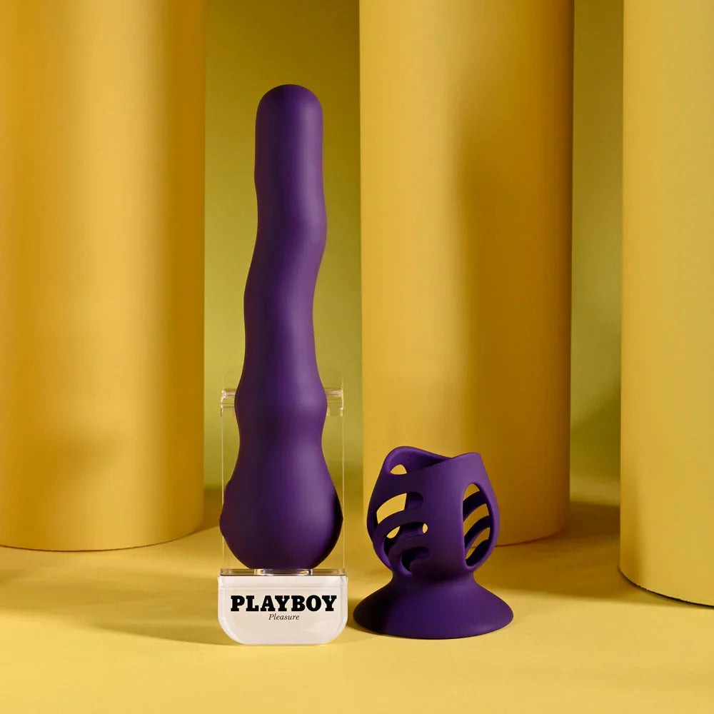 Playboy Pleasure WIGGLE IT - 23.9 cm USB Rechargeable Wiggling Vibrator - Take A Peek