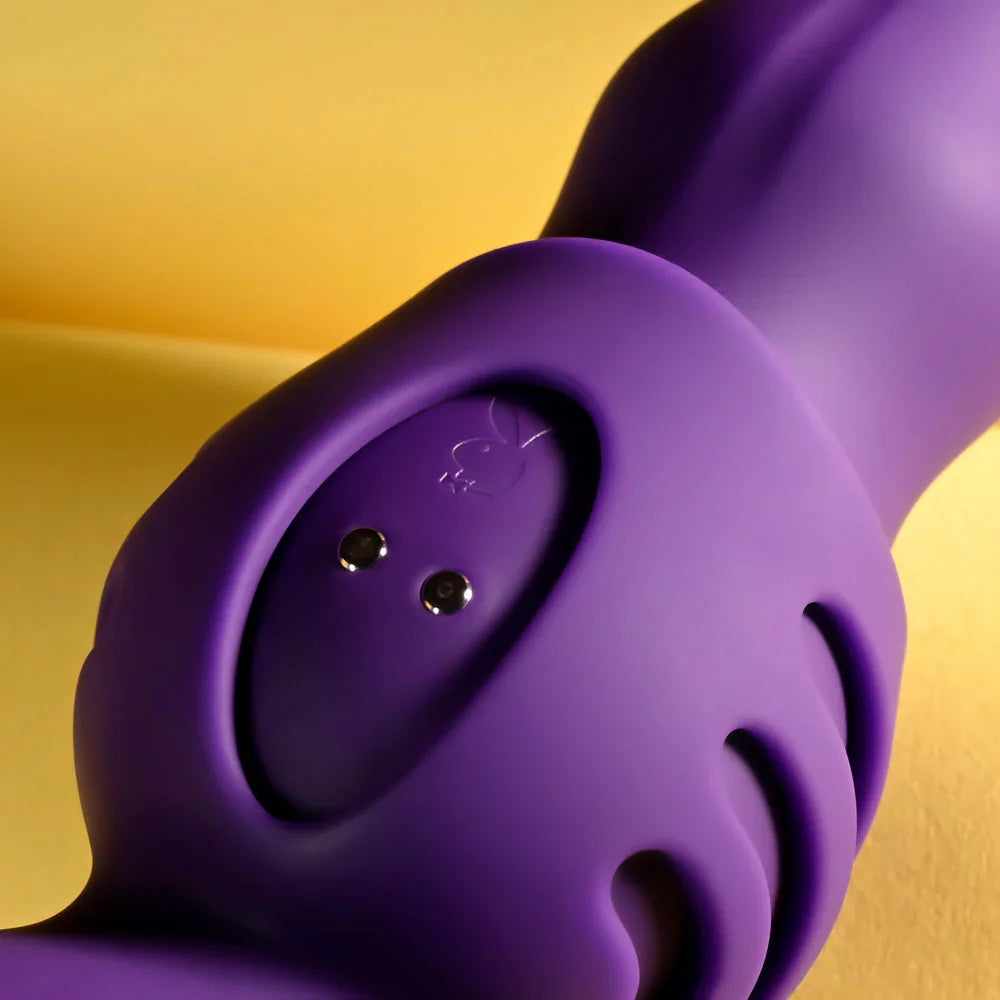 Playboy Pleasure WIGGLE IT - 23.9 cm USB Rechargeable Wiggling Vibrator - Take A Peek
