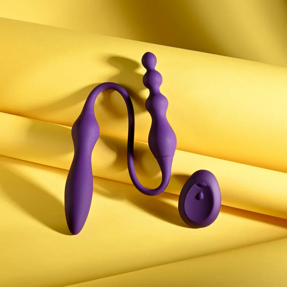 Playboy Pleasure THIS & THAT - 60 cm USB Rechargeable Flexible Dual Ended Vibrator - Take A Peek