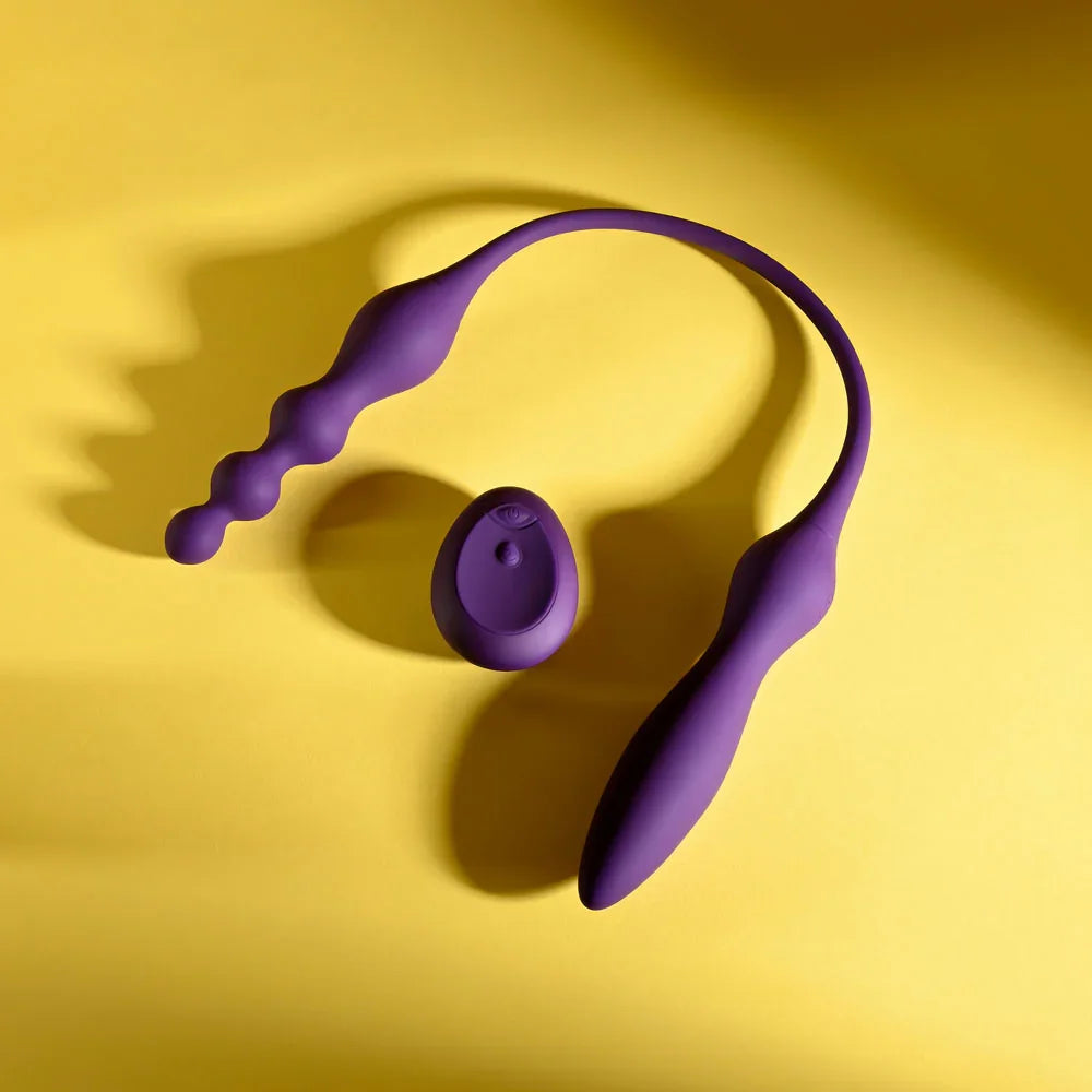 Playboy Pleasure THIS & THAT - 60 cm USB Rechargeable Flexible Dual Ended Vibrator - Take A Peek