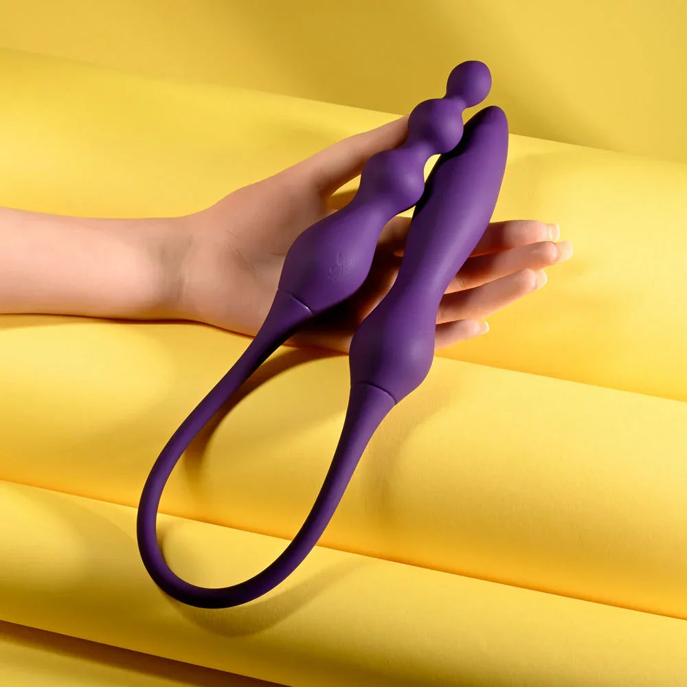 Playboy Pleasure THIS & THAT - 60 cm USB Rechargeable Flexible Dual Ended Vibrator - Take A Peek