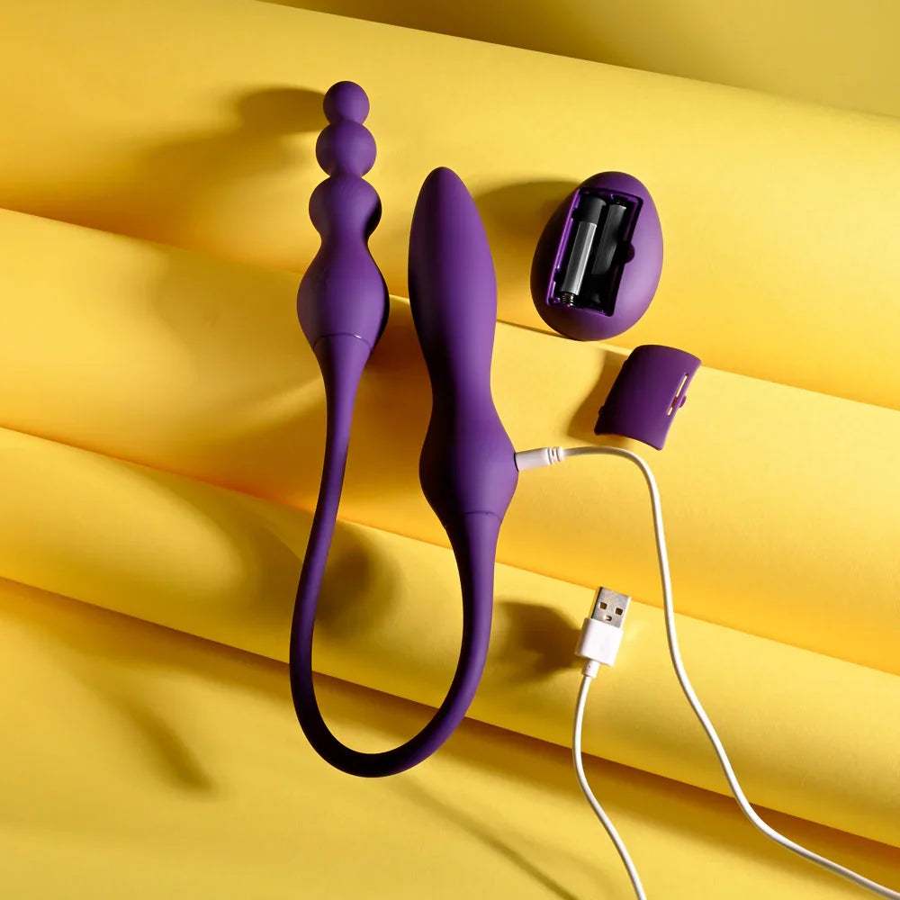 Playboy Pleasure THIS & THAT - 60 cm USB Rechargeable Flexible Dual Ended Vibrator - Take A Peek