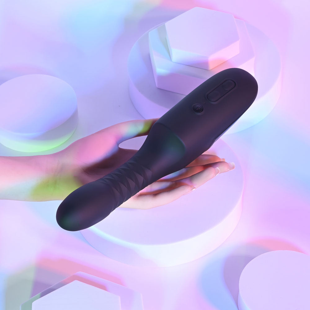 Playboy Pleasure OVERDRIVE - 28.2 cm USB Rechargeable Thrusting Vibrator - Take A Peek