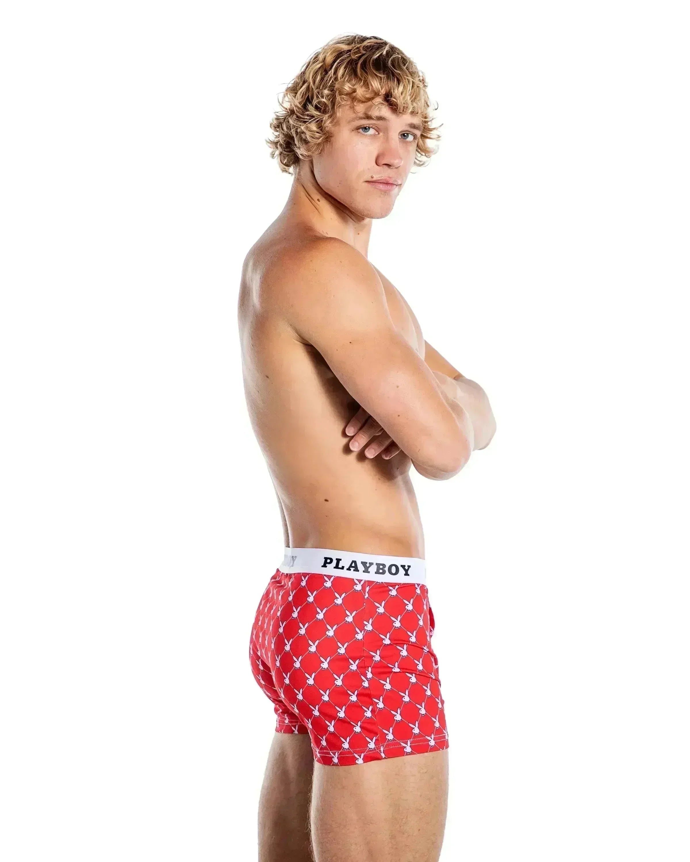 PBLI168 - Playboy Mens Argyle Boxer Briefs - Take A Peek
