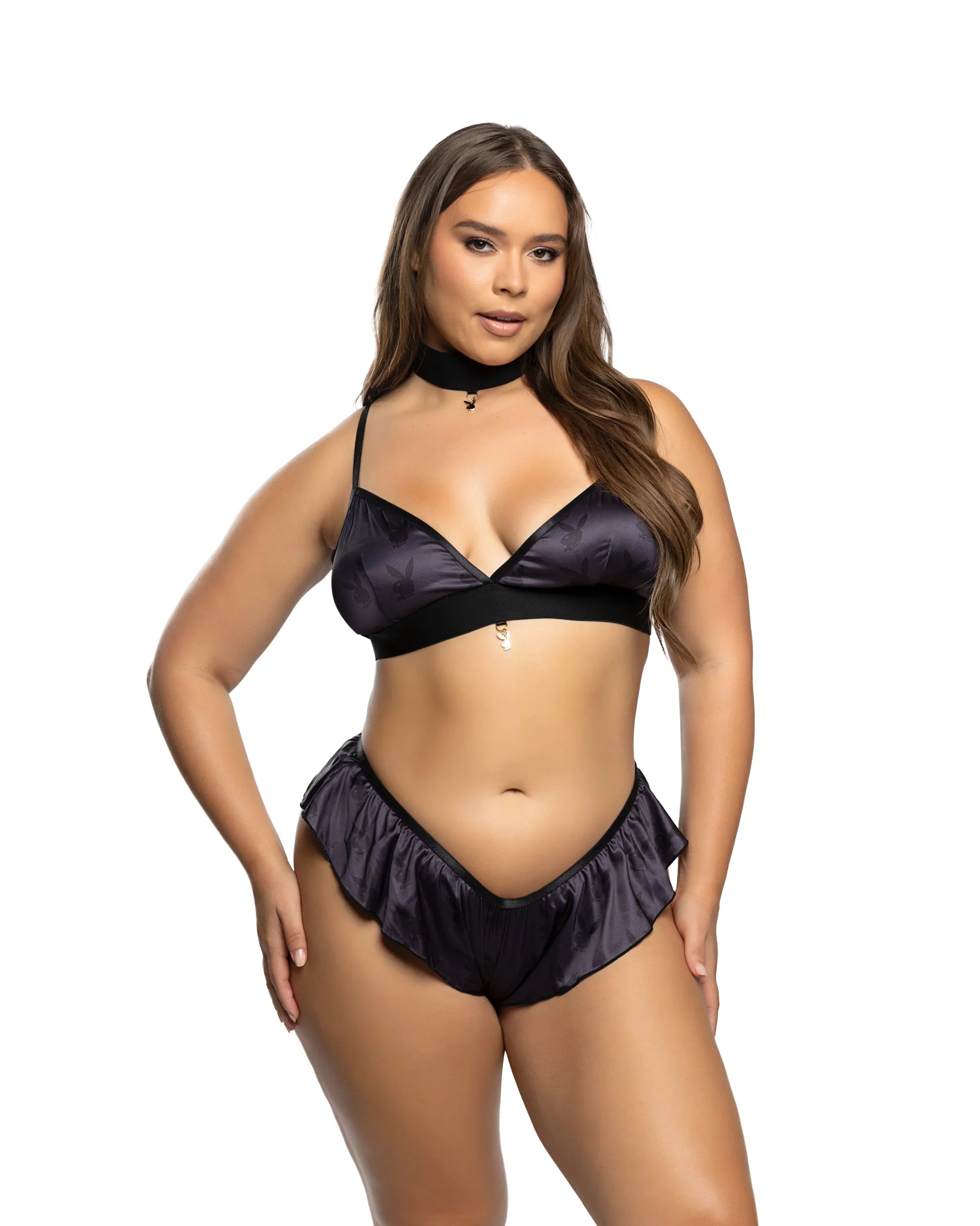 PBLI182 - Blackout Bunny 2pc Lounge Set - Take A Peek