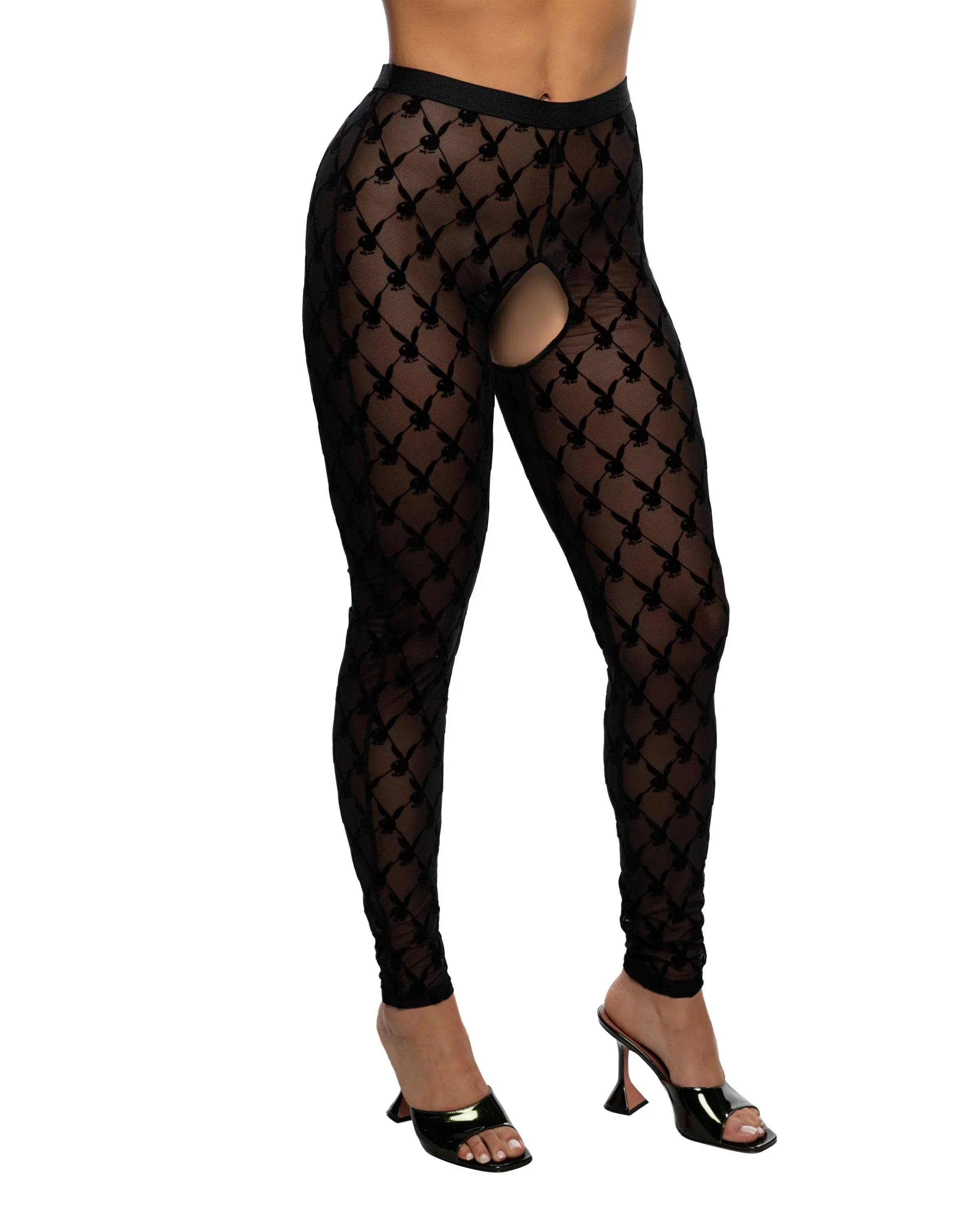 PBLI223 - Burnout Bunny Footless Tights - Take A Peek