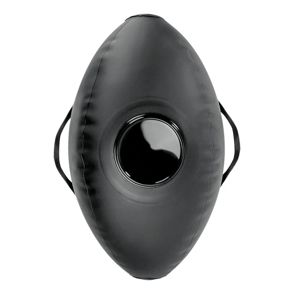 Fetish Fantasy Series Body Dock Inflatable Love Ball - Black Inflatable Cushion with Black 15.2 cm Dildo - Take A Peek