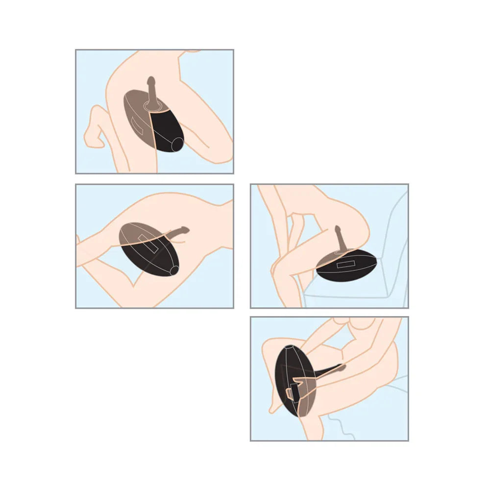 Fetish Fantasy Series Body Dock Inflatable Love Ball - Black Inflatable Cushion with Black 15.2 cm Dildo - Take A Peek