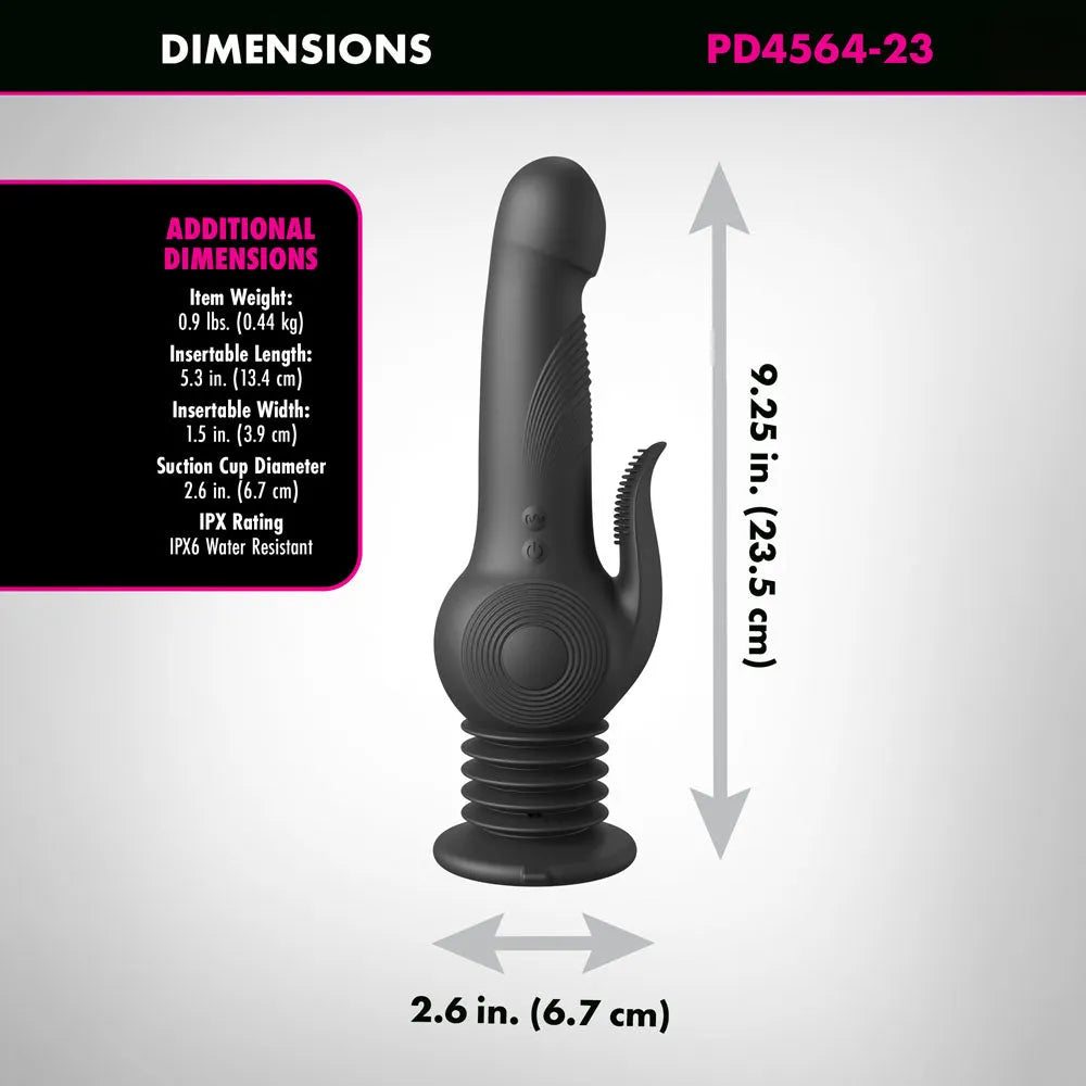 Fetish Fantasy Series Pogo Thruster - USB Rechargeable 23.5 cm Gyrating Rabbit Vibrator - Take A Peek