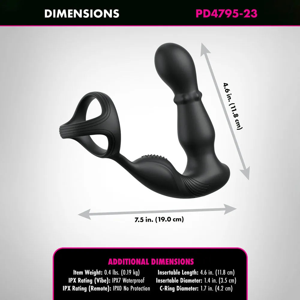 Anal Fantasy Elite Ass-Gasm Slide & Glide - USB Rechargeable Prostate Massage with Cock Ring - Take A Peek