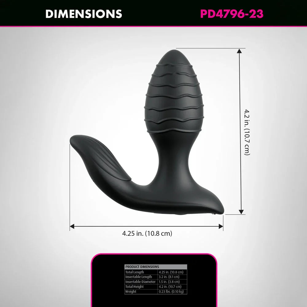Anal Fantasy Elite Gyro-Milk Pro - - USB Rechargeable Gyrating Butt Plug - Take A Peek