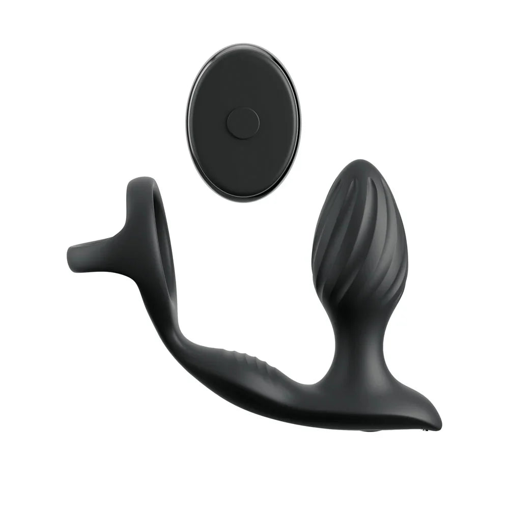 Anal Fantasy Elite Ass-Gasm Gyro-Milk Pro - USB Rechargeable Gyrating Butt Plug with Cock Ring - Take A Peek