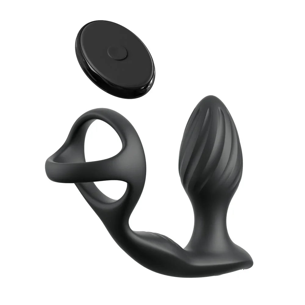 Anal Fantasy Elite Ass-Gasm Gyro-Milk Pro - USB Rechargeable Gyrating Butt Plug with Cock Ring - Take A Peek