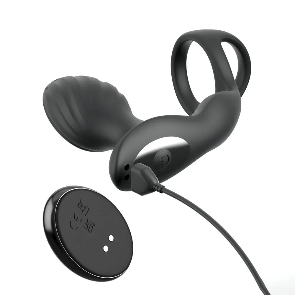 Anal Fantasy Elite Ass-Gasm Gyro-Milk Pro - USB Rechargeable Gyrating Butt Plug with Cock Ring - Take A Peek