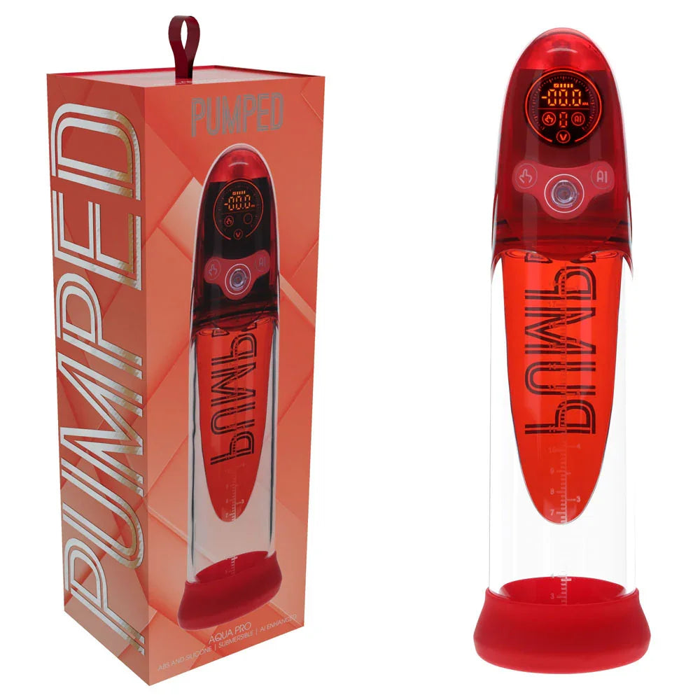 PUMPED Aqua-Pro Auto Pump - - /Clear USB Rechargeable AI-Enabled Submersible Auto Penis Pump - Take A Peek