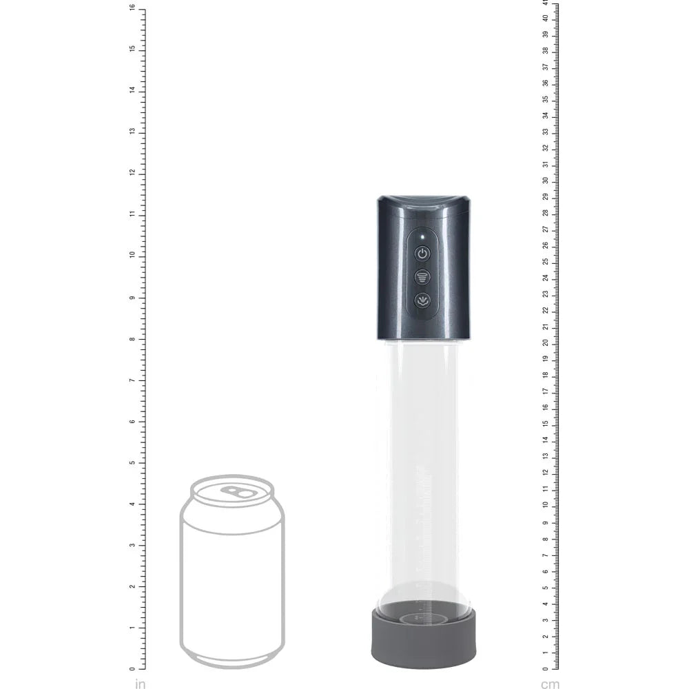 PUMPED Hyperpump Automatic Pump - Gunmetal - Gunmetal Grey USB Rechargeable Auto Penis Pump - Take A Peek