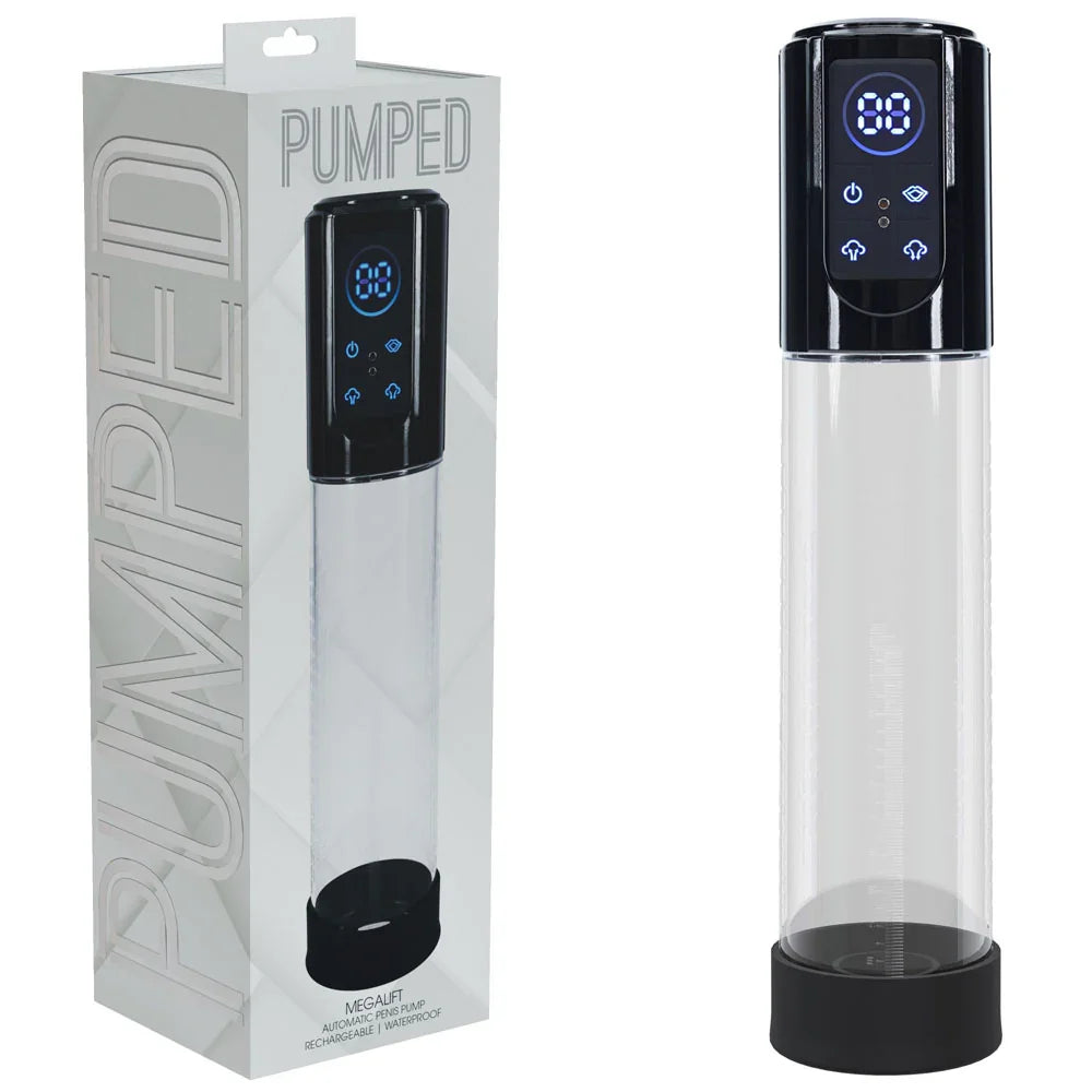 PUMPED MegaLift Automatic Penis Pump - - /Clear USB Rechargeable Auto Penis Pump - Take A Peek