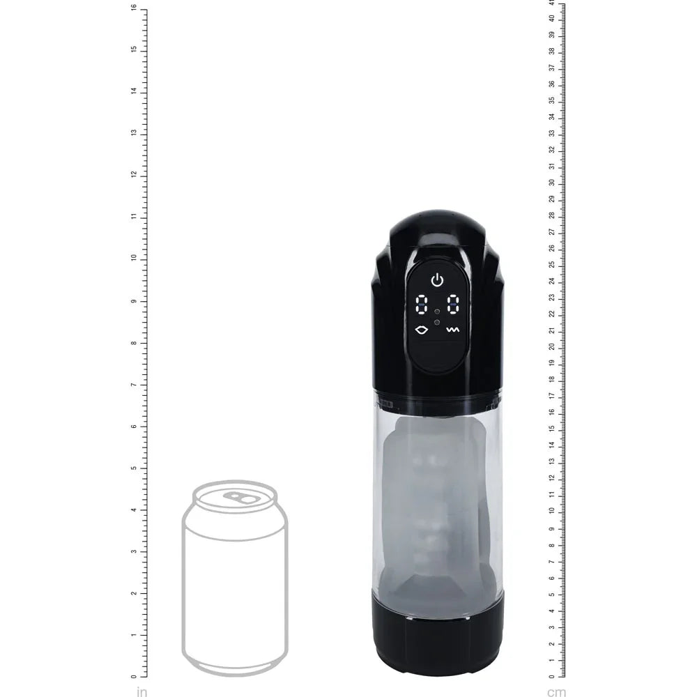 PUMPED TechnoThrust Auto Masturbator - /Clear USB Rechargeable Auto Maturbator - Take A Peek