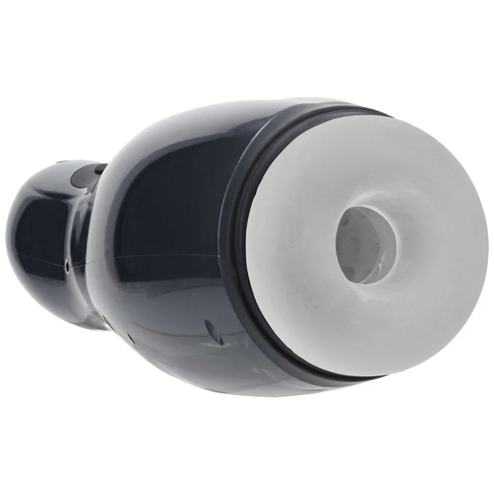 PUMPED Virtuo - Gunmetal - Gunmetal Grey/Clear USB Rechargeable Sucking And Vibrating Auto Masturbator - Take A Peek