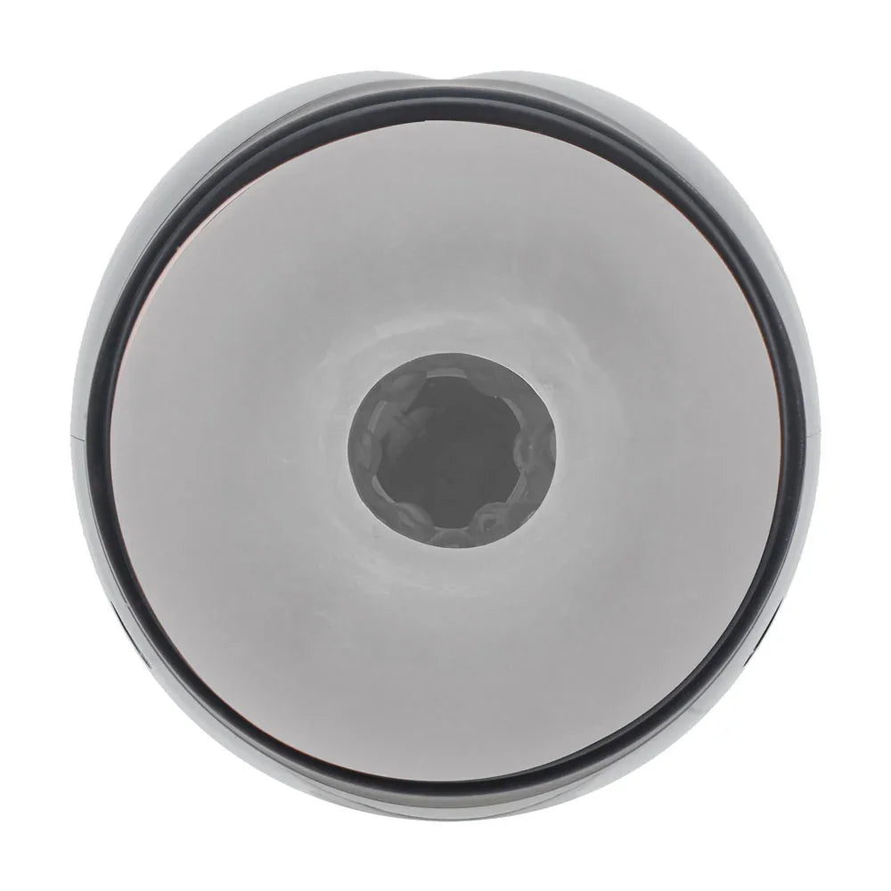 PUMPED Virtuo - Gunmetal - Gunmetal Grey/Clear USB Rechargeable Sucking And Vibrating Auto Masturbator - Take A Peek