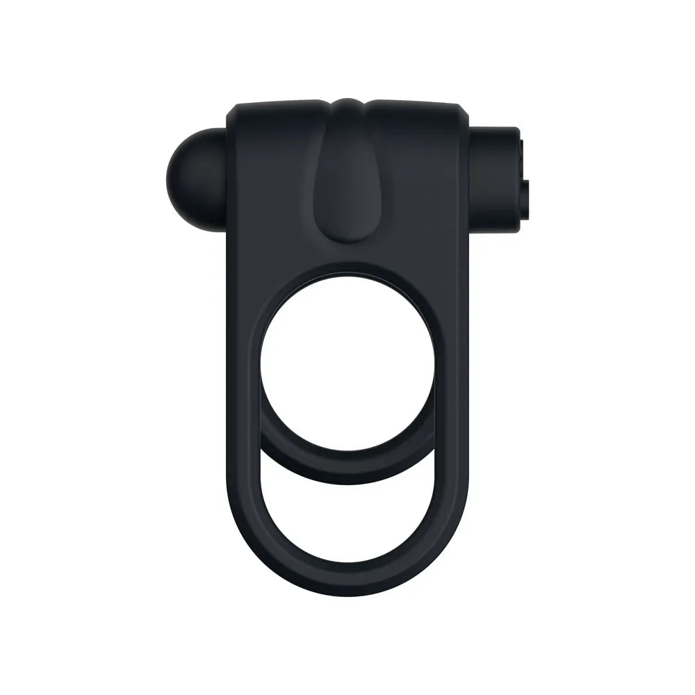 Passion Play Silicone Vibrating Dual Cockring - USB Rechargeable Cock & Balls Ring - Take A Peek