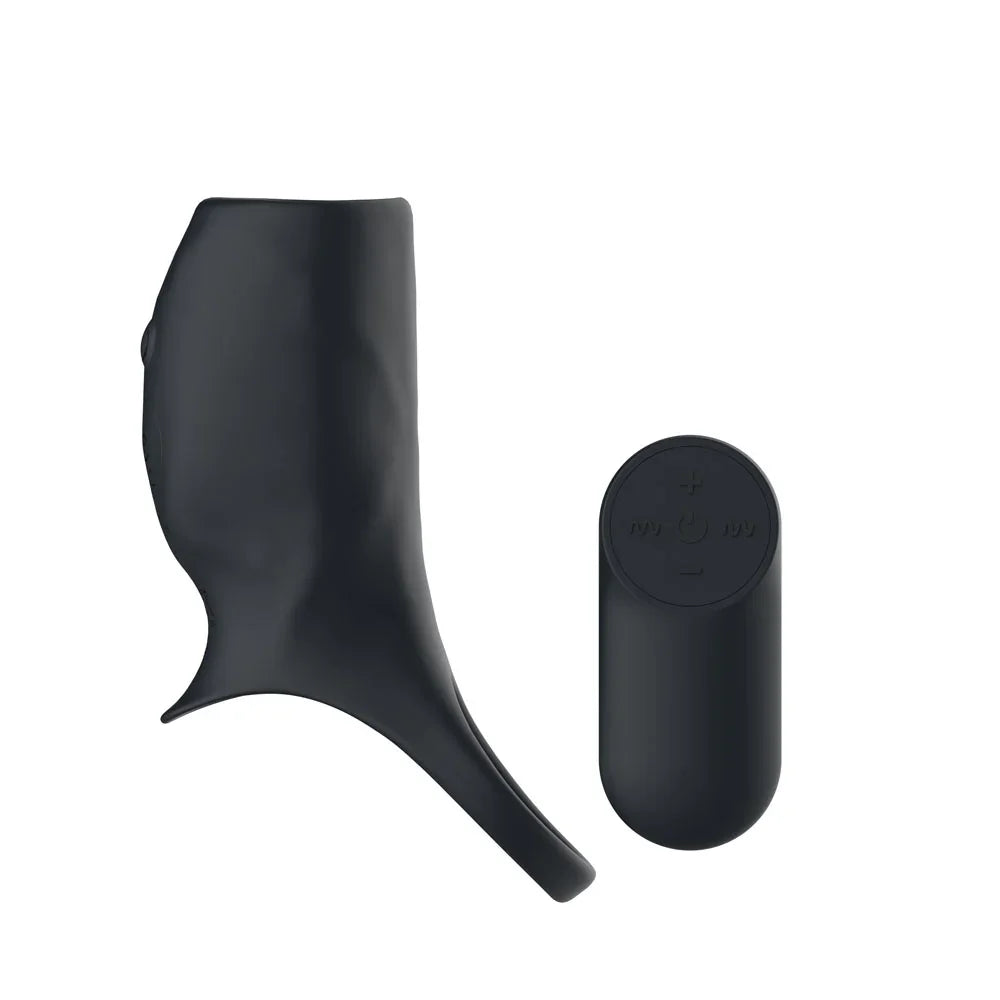 Passion Play Vibrating Cockring Sleeve - USB Rechargeable Vibrating Penis Sleeve with Wireless Remote - Take A Peek