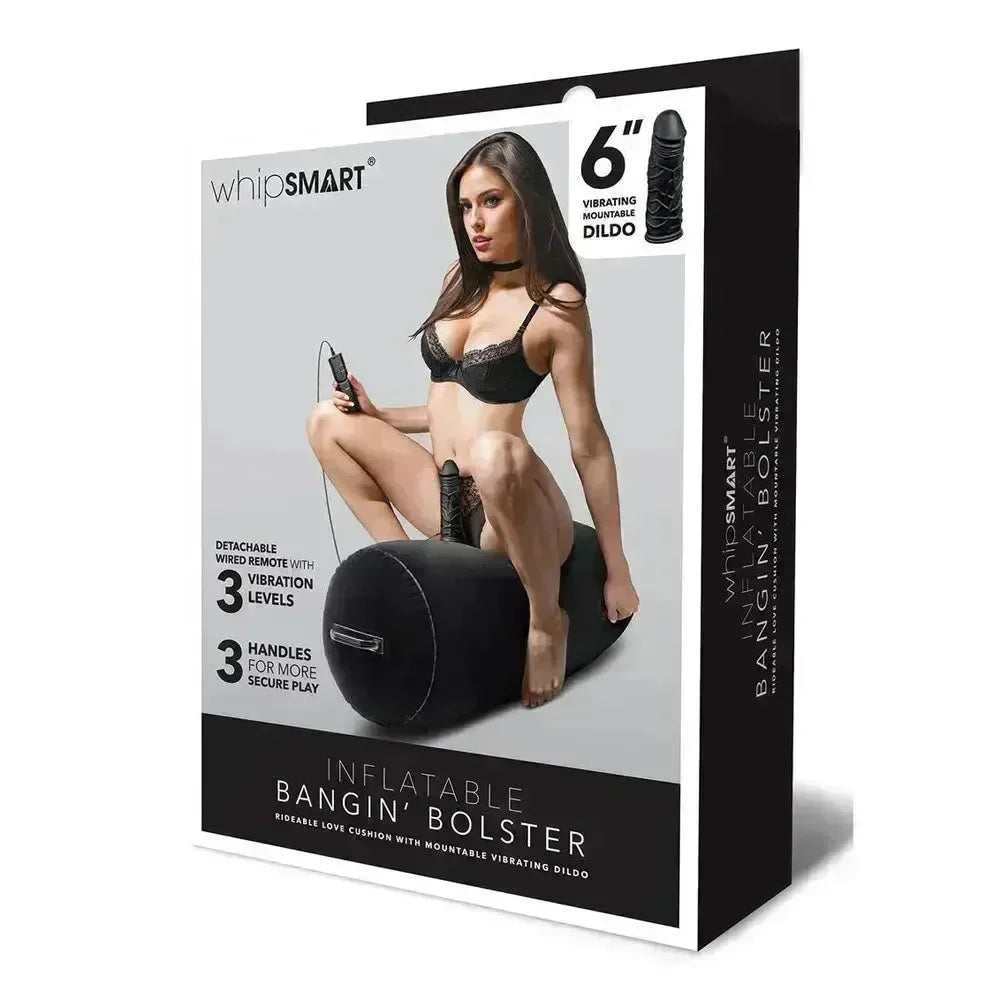 Whipsmart Inflatable Bangin Bolster - Inflatable Cushion with 6'' Vibrating Dong - Take A Peek