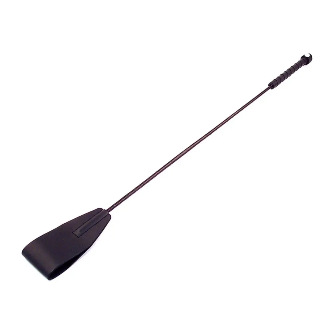 LEATHER RIDING CROP BLACK - Take A Peek