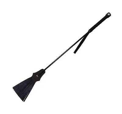 Leather Tasselled Riding Crop Black - Take A Peek